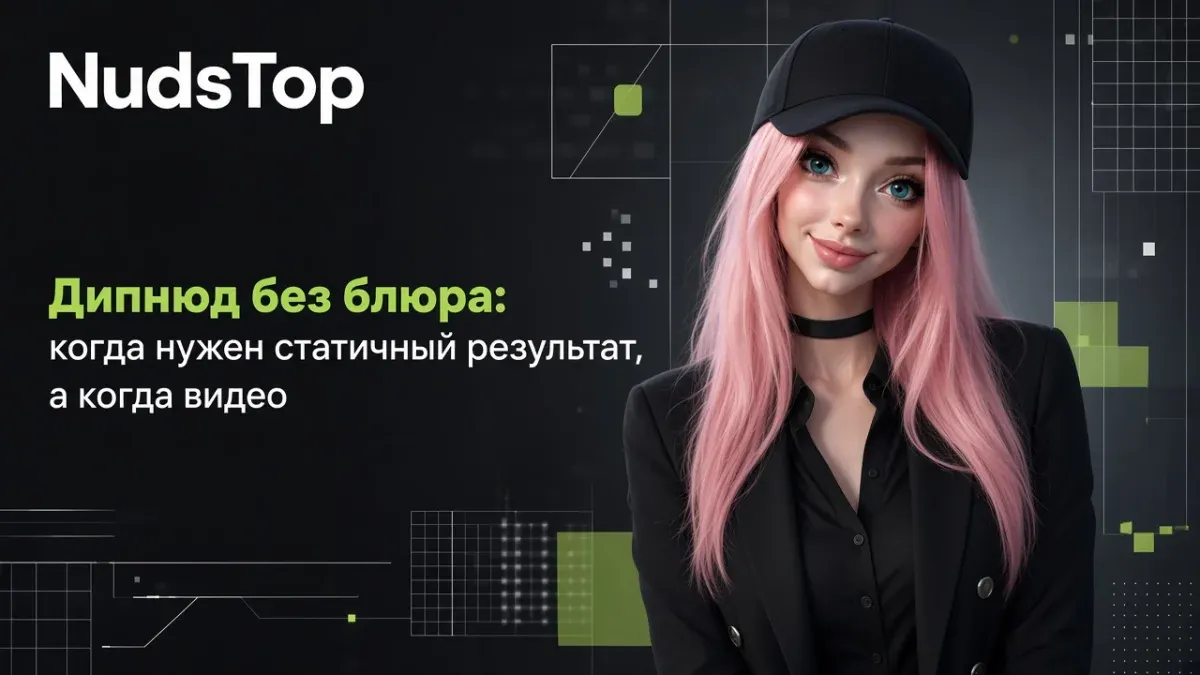 Дипнюд без блюра: когда нужен статичный результат, а когда видео